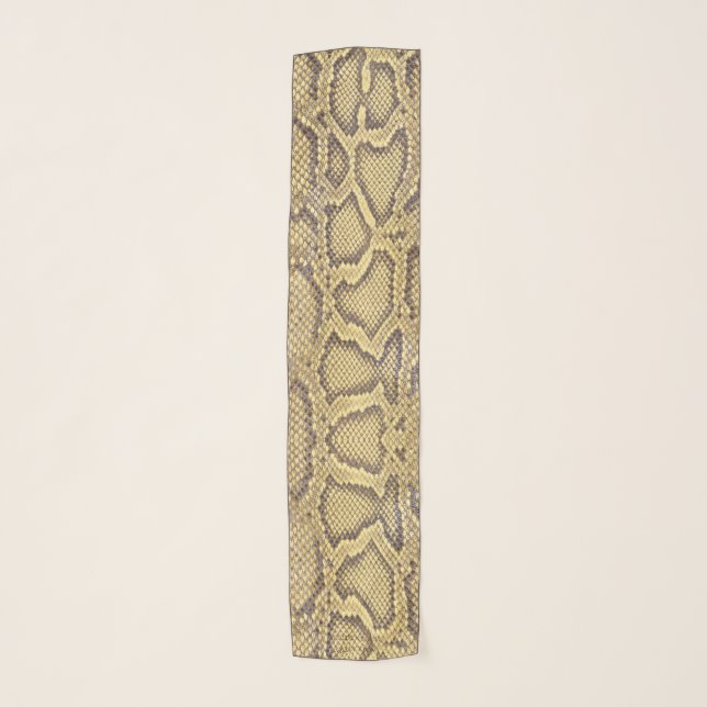 Snakeskin Print-Brown Scarf (Front)