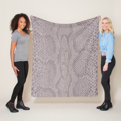 Snakeskin Texture Beige Fleece Blanket