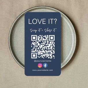 Snap And Share Qr Code Facebook Instagram Logo Business Card