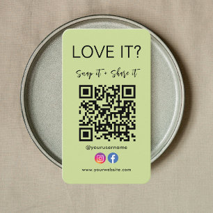 Snap And Share Qr Code Facebook Instagram Logo Business Card