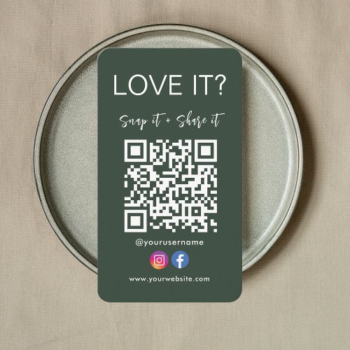 Snap And Share Qr Code Facebook Instagram Logo Business Card