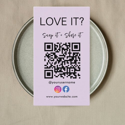 Snap And Share Qr Code Facebook Instagram Logo Business Card