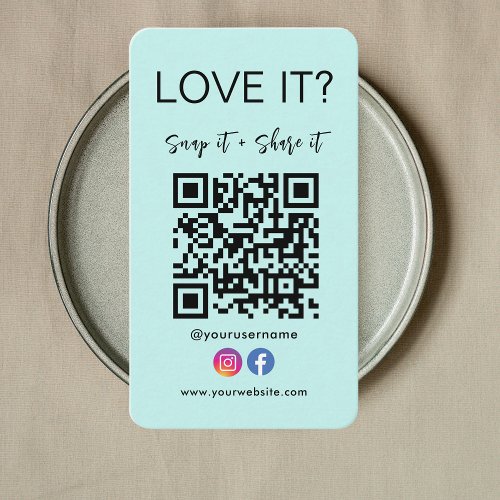 Snap And Share Qr Code Facebook Instagram Logo Business Card