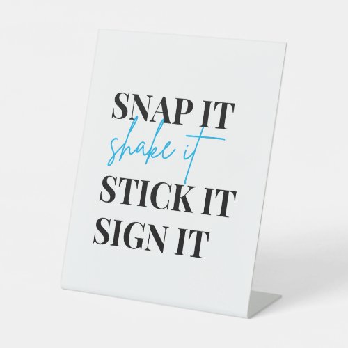 Snap It Shake It Stick It Sign It Photo Guestbook