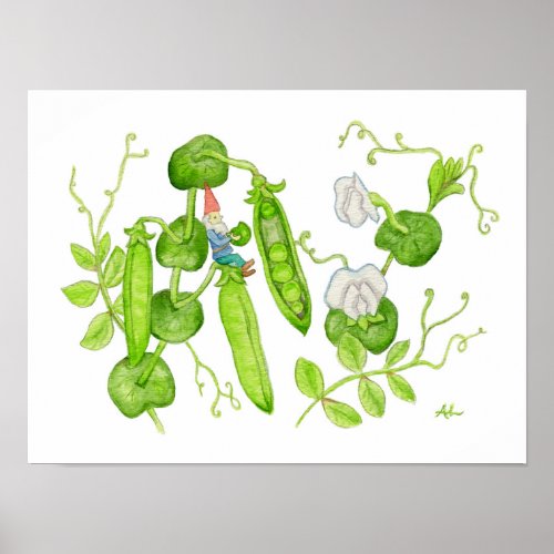 Snap Pea Gnome art print