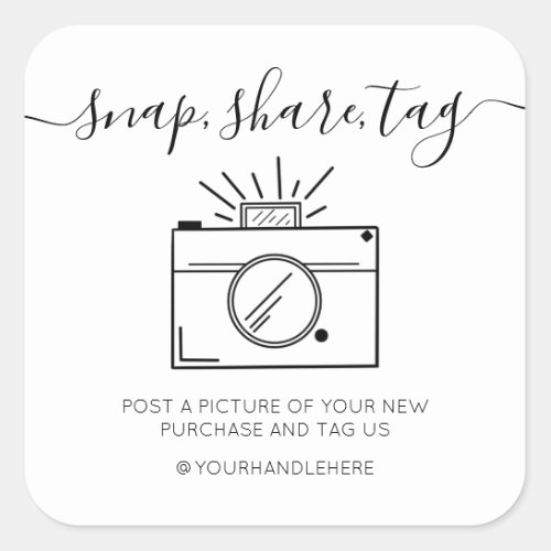 Snap Share Tag Simple Camera Social Media Business