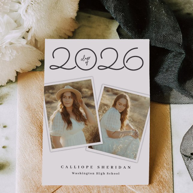 Snap Shots Minimal Graduation Announcement Card (Creator Uploaded)