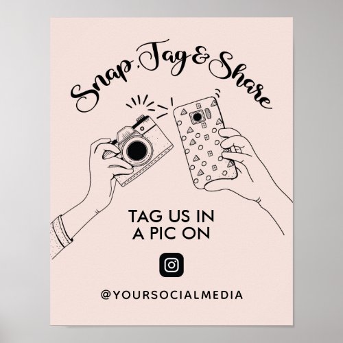 Snap Tag Share Instagram Social Media  Poster