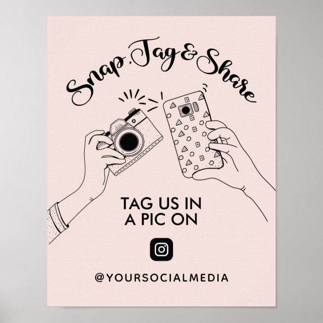 Snap, Tag, Share Instagram Social Media  Poster (Front)