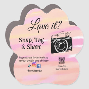 snap tag share media camera add socials love it. A Car Magnet