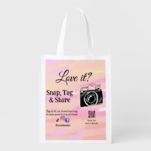 snap tag share media camera add socials love it. A Grocery Bag