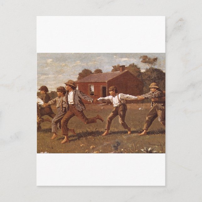 Snap the Whip', Winslow Homer_Great Work of Art Postcard (Front)