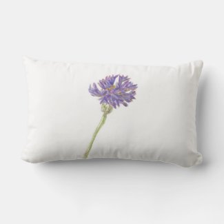 Snapdragon and Cornflower  Lumbar Pillow