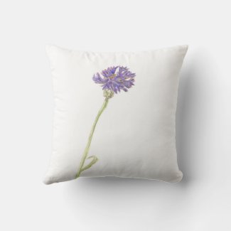 Snapdragon and Cornflower  Throw Pillow