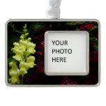 Snapdragon and Pagoda Flowers Colorful Floral Christmas Ornament