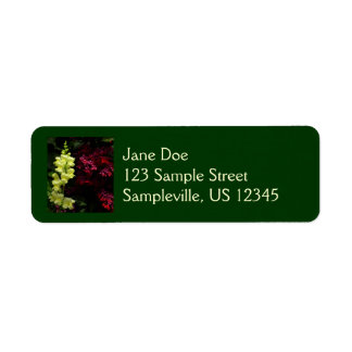 Snapdragon and Pagoda Flowers Colorful Floral Label
