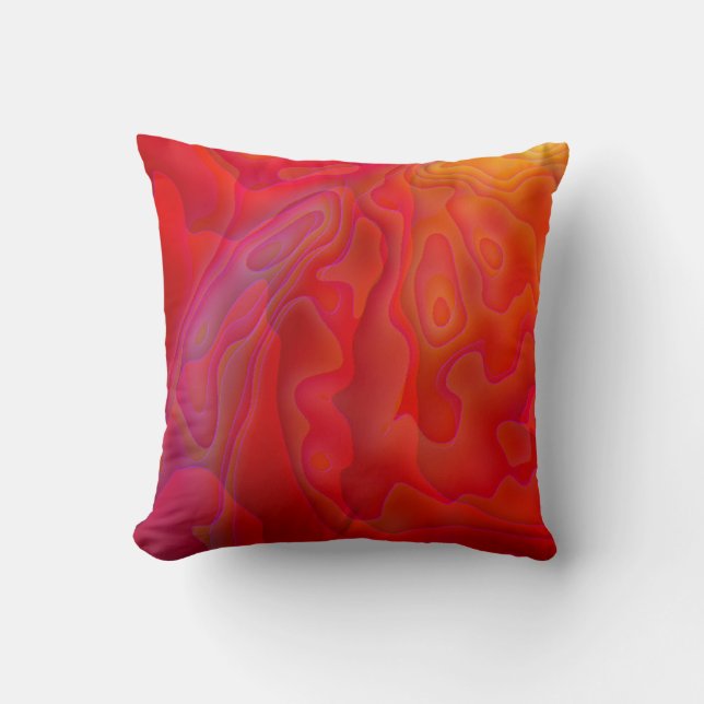 Snapdragon Caverns Abstract Throw Pillow (Front)