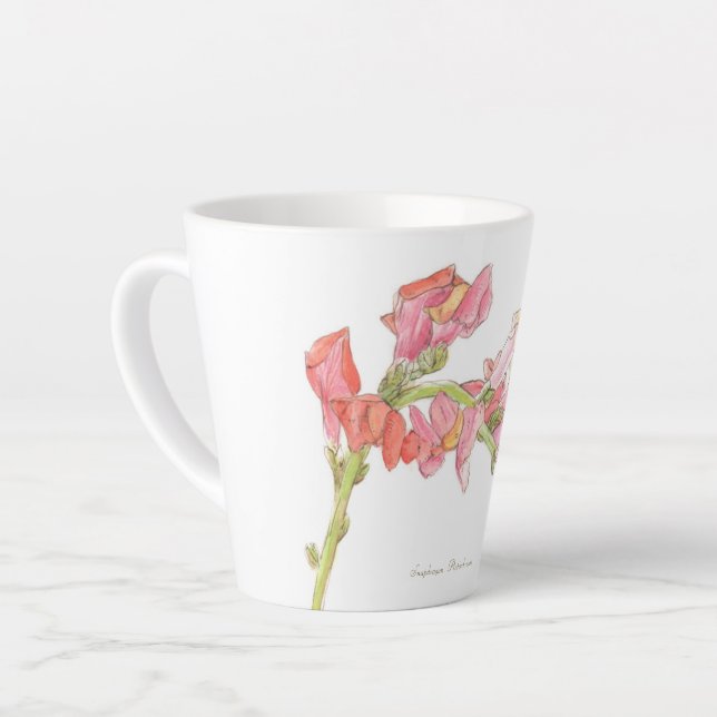 Snapdragon  latte mug (Left Angle)