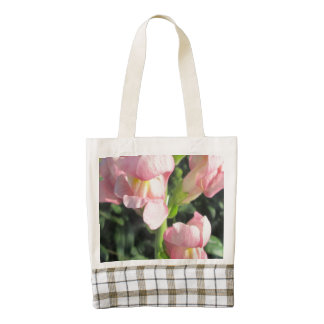 Snapdragon Pink Flower Zazzle HEART Tote Bag