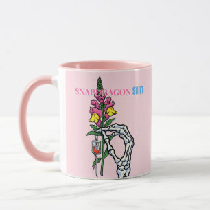 Snapdragon Shift Skeleton Nurse Mug–Dark Humor IV Mug