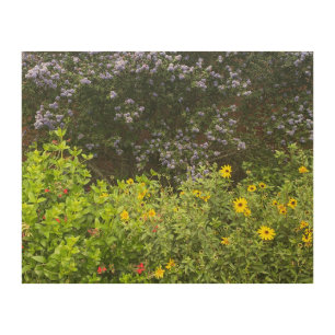Snapdragon, Sunflower, Lilac Wood Wall Art
