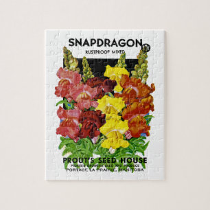 Snapdragon Vintage Seed Packet Jigsaw Puzzle
