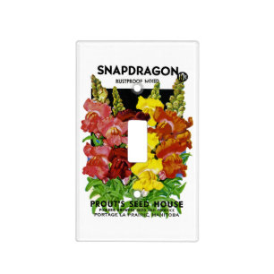 Snapdragon Vintage Seed Packet Light Switch Cover