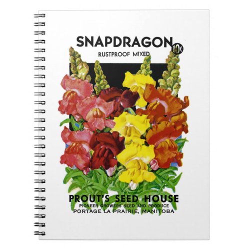 Snapdragon Vintage Seed Packet Notebook