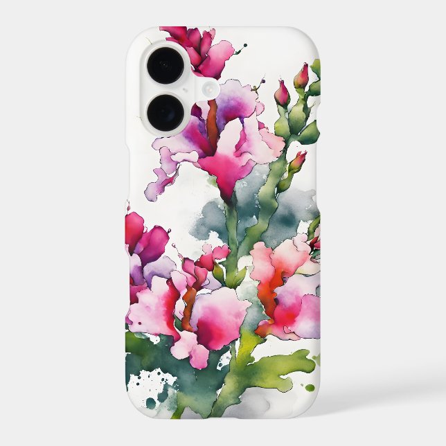 Snapdragon - Watercolor flowers Case-Mate iPhone Case (Back)