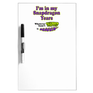 Snapdragon Years Dry Erase Board