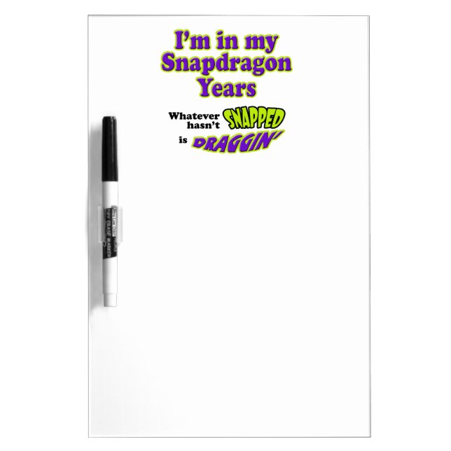 Snapdragon Years Dry Erase Board (Front)