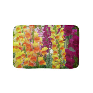 Snapdragons Colorful Floral Bath Mat