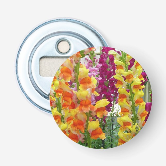 Snapdragons Colorful Floral Bottle Opener (Front)