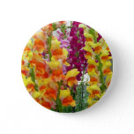 Snapdragons Colorful Floral Button