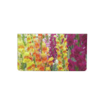 Snapdragons Colorful Floral Checkbook Cover