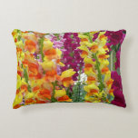 Snapdragons Colorful Floral Decorative Pillow