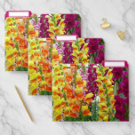 Snapdragons Colorful Floral File Folder