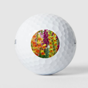 Snapdragons Colorful Floral Golf Balls