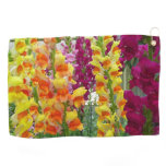 Snapdragons Colorful Floral Golf Towel