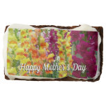 Snapdragons Colorful Floral "Happy Mother's Day" Chocolate Brownie