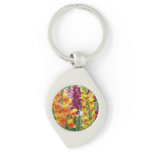 Snapdragons Colorful Floral Keychain