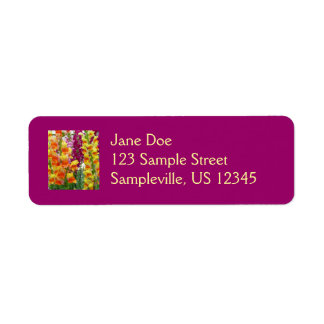 Snapdragons Colorful Floral Label