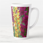 Snapdragons Colorful Floral Latte Mug