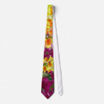 Snapdragons Colorful Floral Neck Tie