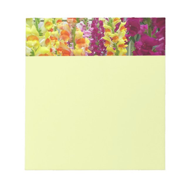 Snapdragons Colorful Floral Notepad (Front)