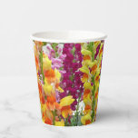 Snapdragons Colorful Floral Paper Cups
