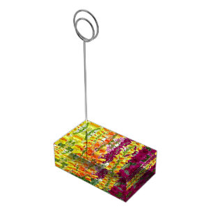 Snapdragons Colorful Floral Place Card Holder