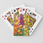 Snapdragons Colorful Floral Playing Cards