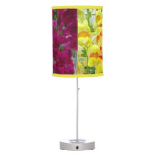 Snapdragons Colorful Floral Table Lamp (Back)