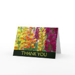 Snapdragons Colorful Floral Thank You Card